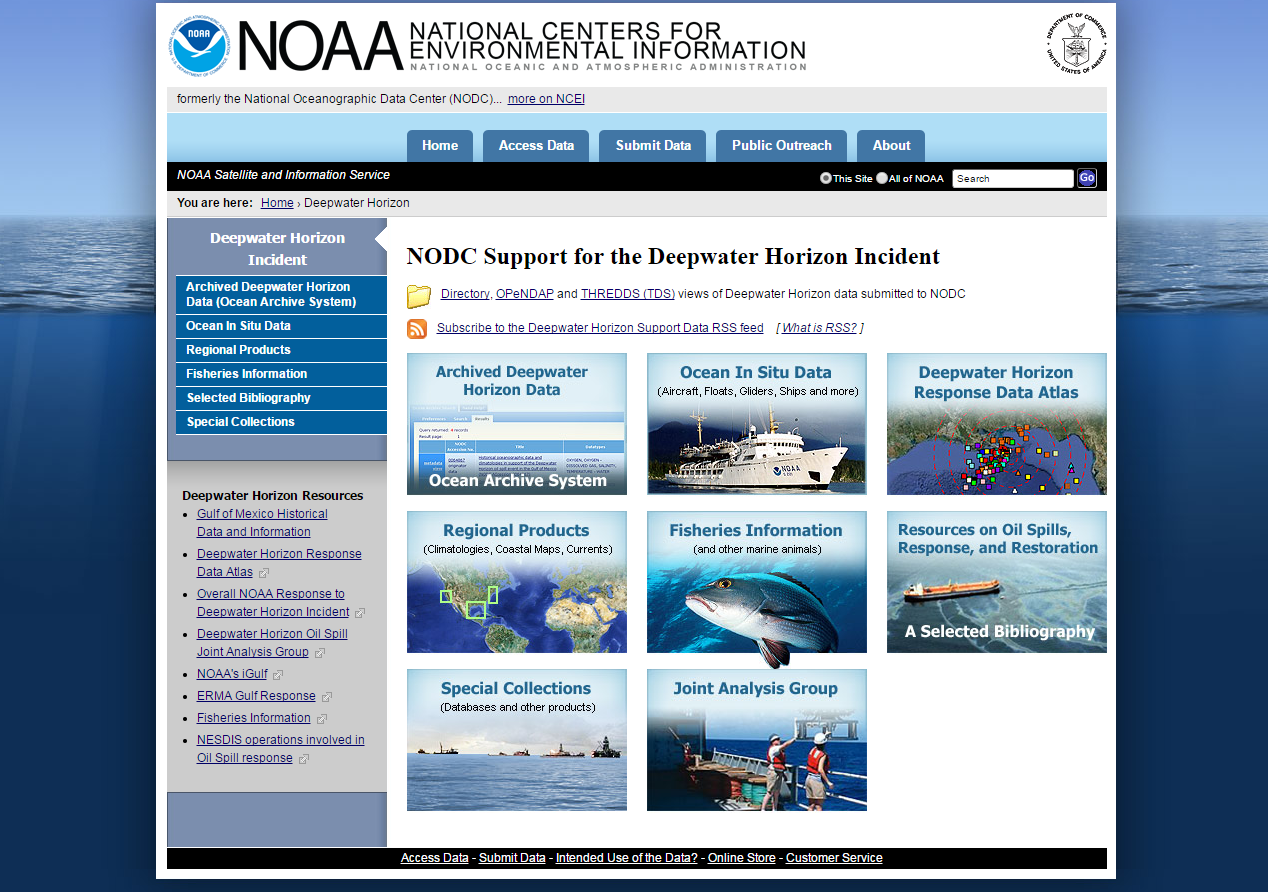 National Centers for Environmental Information Website